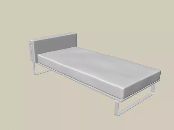 Simple Twin Bed 3d model Simple Twin Bed 3d model