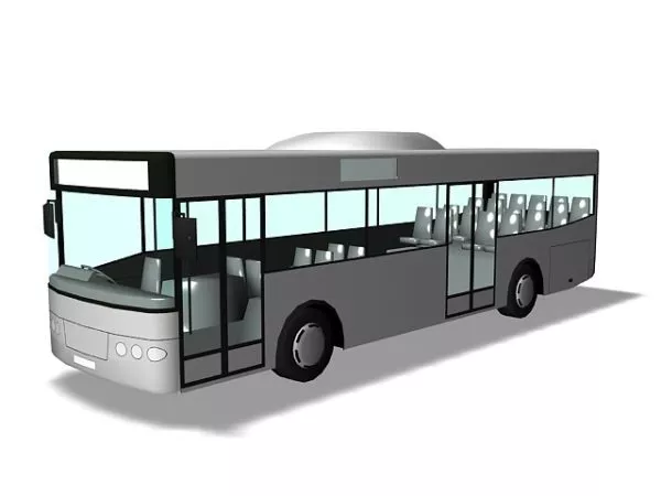Yellow Bus School Vehicle 3d model