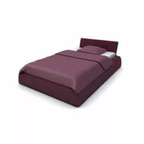 Single Size Platform Bed 3d model