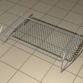 Single Size Steel Cot 3d model