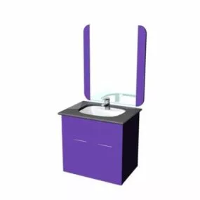 Single Vanity Cabinet 3d model