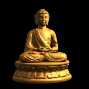 Sitting Buddha Statue 3d model