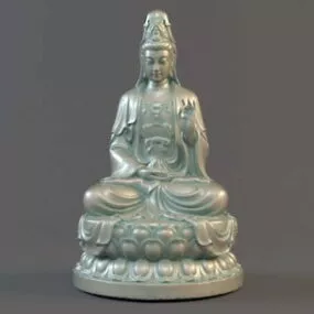 Sitting Guanyin Statue 3d model