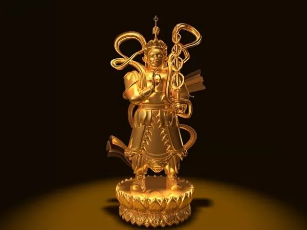 Skanda Bodhisattva Statue 3d model Skanda Bodhisattva Statue 3d model