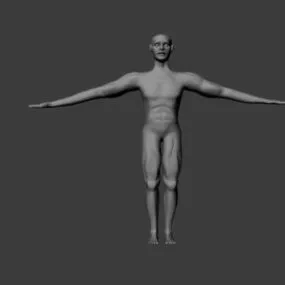 Skinny Male Body 3d model