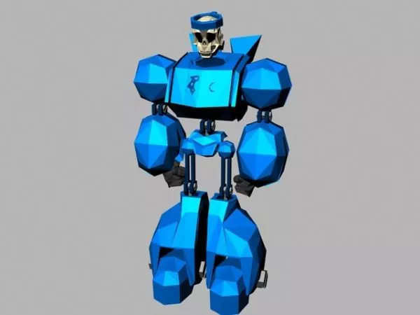 Skull Bot Character 3d model Skull Bot Character 3d model