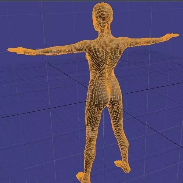 Slim Girl Model For Rigging 3d model Slim Girl Model For Rigging 3d model