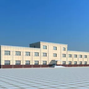 Small Brick Office Building 3d model
