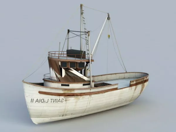 Small Fishing Boat 3d model Small Fishing Boat 3d model