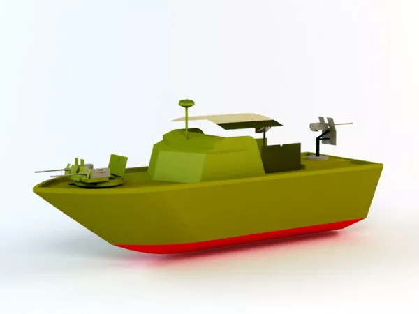 Old Small Sailing Ship 3d model