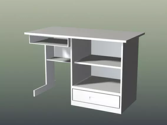 Small Computer Desk 3d model Small Computer Desk 3d model
