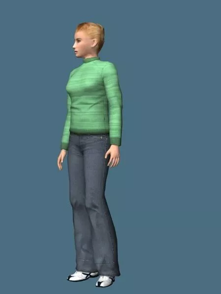 Smart Casual Lady Rigged 3d model Smart Casual Lady Rigged 3d model