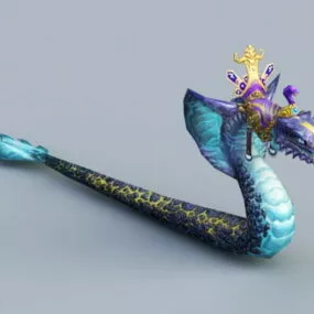 Snake Monster Rig 3d model
