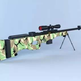 Sniper Rifle Camouflage 3d model