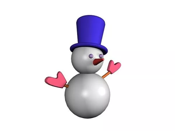 Snowman Cartoon Character 3d model Snowman Cartoon Character 3d model