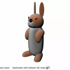 Soft Animal Toy Cartoon Rabbit 3d model