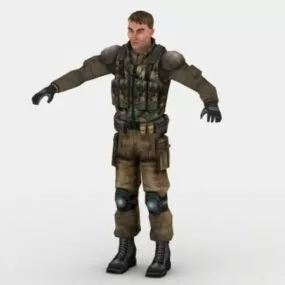 Usa Soldier Man Character 3d model