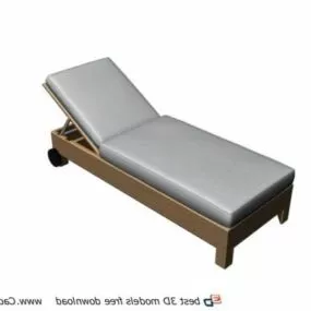 Furniture Solid Wood Daybed 3d model