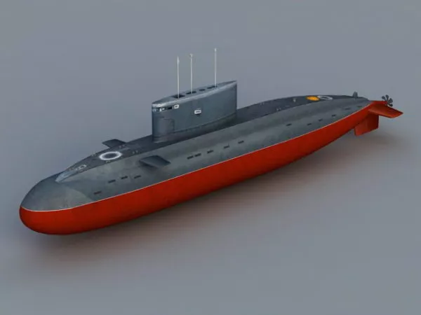 Soviet Kilo Class Submarine 3d model Soviet Kilo Class Submarine 3d model
