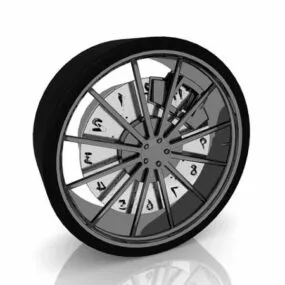 Spoke Car Wheel 3d model
