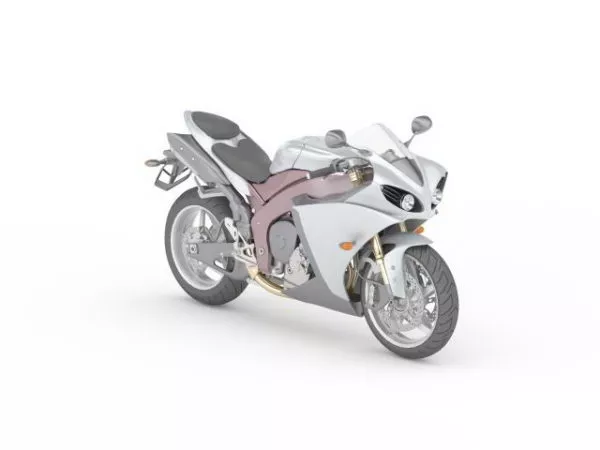 Large Cruiser Motorcycle 3d model