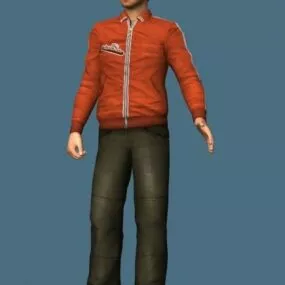 Sportive Asian Man Rigged Character 3d model