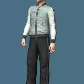 Sportive Man Rigged Character 3d model