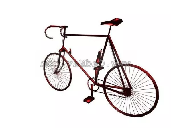 Simple Bike White Color 3d model