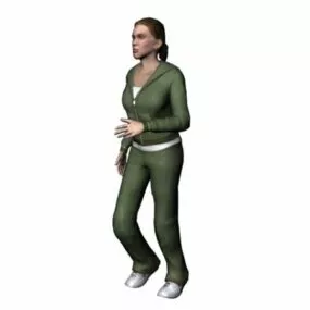 Sports Woman Character 3d model