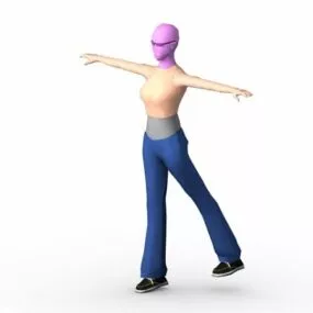 Sports Woman Rigged 3d model