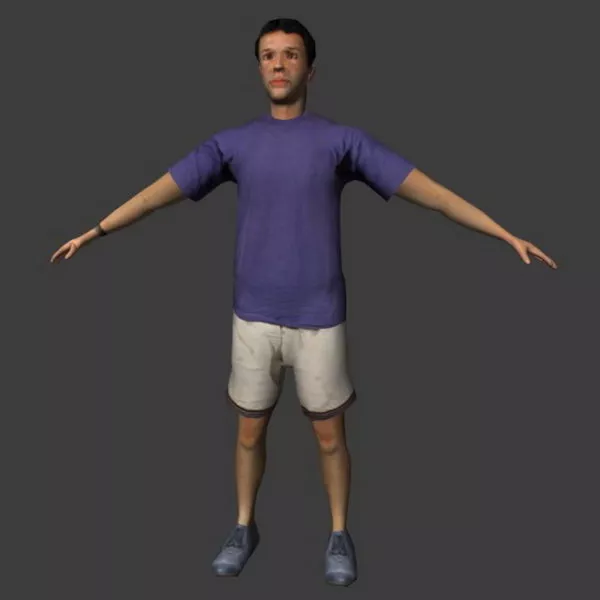 Sportsman Posing Character 3d model Sportsman Posing Character 3d model