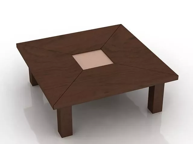 Square Wooden Coffee Table Furniture 3d model Square Wooden Coffee Table Furniture 3d model