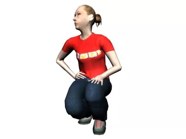 Woman T Posed 3d model