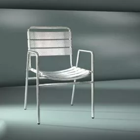 Stackable Chair With Arms 3d model
