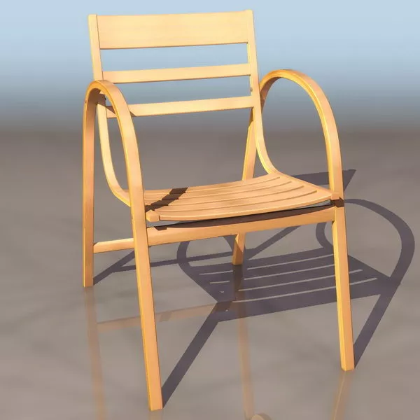 Stack Able Plywood Chair 3d model Stack Able Plywood Chair 3d model