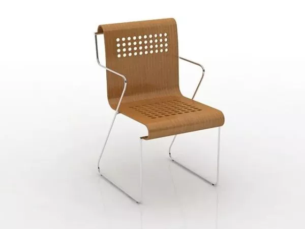 Stackable Restaurant Chair 3d model Stackable Restaurant Chair 3d model