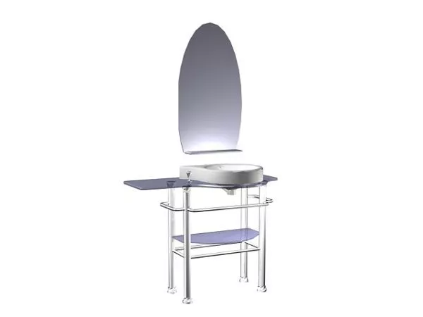 Stainless Steel Bathroom Vanity 3d model Stainless Steel Bathroom Vanity 3d model