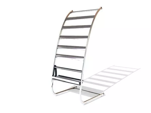 Stainless Steel Magazine Rack 3d model Stainless Steel Magazine Rack 3d model