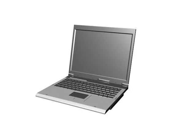 Laptop With Speakers 3d model