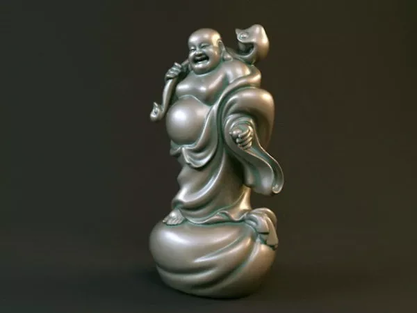 Buddha Bust Statue 3d model