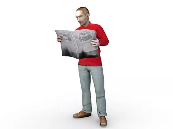Newspaper Stack 3d model