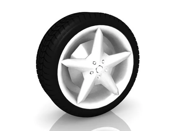 Star Wheels And Tire 3d model Star Wheels And Tire 3d model