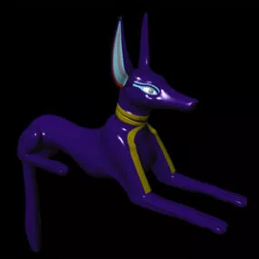 Statue Of Anubis Decoration 3d model