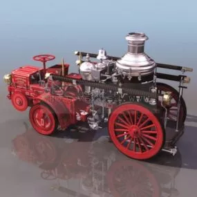 Steam Coach Car 3d model