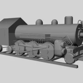 Steam Locomotive Head Train 3d model