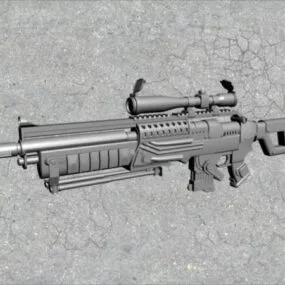 Steampunk Assault Rifle 3d model