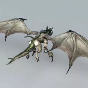 Steampunk Drake Creature 3d model