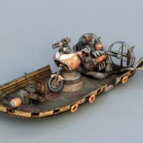 Steampunk Hovercraft 3d model