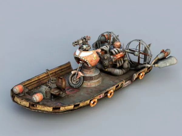 Steampunk Hovercraft 3d model Steampunk Hovercraft 3d model