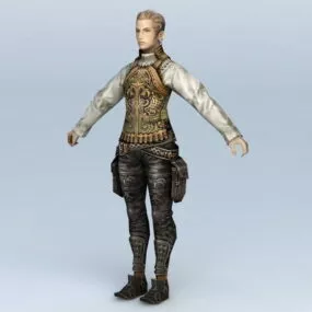 Steampunk Sky Pirate 3d model